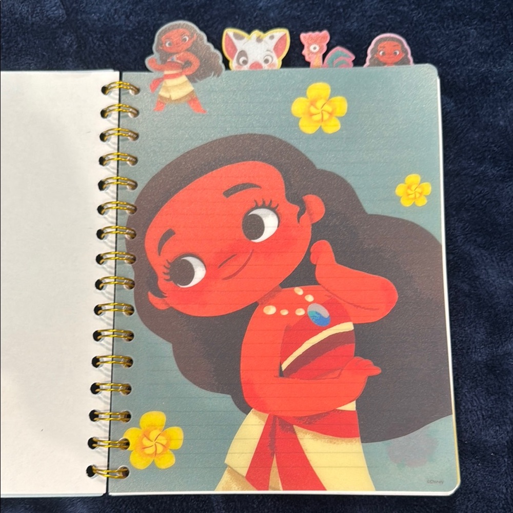 Moana theme 4-tabbed journal/notebook - Picture 2 of 6